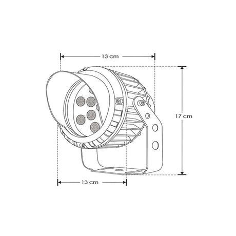 LUMINARIO LED SOBREPONER GRIS CON VISERA 9W 30 BC 85-265V IP65 ILUMILEDS