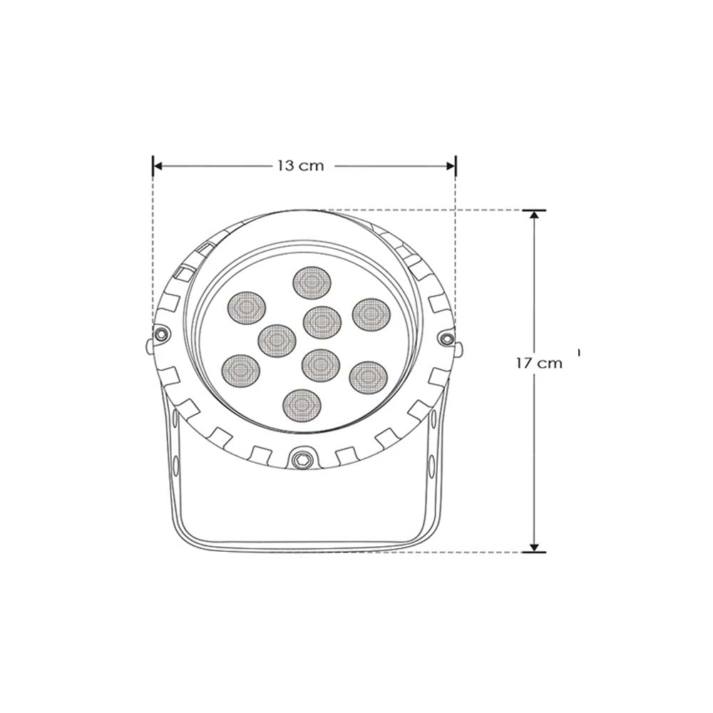 LUMINARIO LED SOBREPONER GRIS CON VISERA 9W 30 BC 85-265V IP65 ILUMILEDS