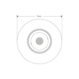 LUMINARIO DE TECHO DE LED BLANCO CALIDO 3W OPTICA 8G REDONDO DE EMPOTRAR ALUMINIO ACABADO NEGRO 85-265V CA IP20