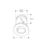 LUMINARIO DE TECHO DE LED DIRIGIBLE BLANCO NEUTRO 5W OPTICA 15G REDONDO DE EMPOTRAR ALUMINIO ACABADO NEGRO 85-265V CA IP20