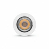 LUMINARIO DE TECHO DE LED DIRIGIBLE BLANCO CALIDO 7W OPTICA 15G REDONDO DE EMPOTRAR ALUMINIO ACABADO NEGRO 85-265V CA IP20