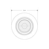 LUMINARIO DE TECHO DE LED DIRIGIBLE BLANCO CALIDO 7W OPTICA 15G REDONDO DE EMPOTRAR ALUMINIO ACABADO NEGRO 85-265V CA IP20