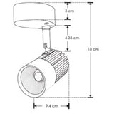 LUMINARIO CANOPE BLANCA LED 10W BLANCO 85-265V DE SOBREPONER DIRIGIBLE *** EXHIBIDO ***