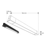 LUMINARIA PARA RIEL ELECTRIFICADO LED BLANCO NEUTRO 20W TIPO FLOOD OPTICA 110G DE SOBREPONER ALUMINIO ACABADO NEGRO 110-240V CA IP20