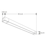 LUMINARIO P/RIEL ELECTRIFICADO LED BLANCO NEUTRO 30W FLOOD 110 SOB. ACAB NEGRO 110-240V IP20 ILUMILEDS