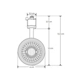 LUMINARIA P/RIEL ELECTRIFICADO NEUTRO 12W 36 SOB. ACAB.NEGRO 85-265VCA IP20 ILUMILEDS