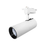 LUMINARIA  PARA RIEL ELECTRIFICADO LED BLANCO CALIDO 12W OPTICA 35 DE SOBREPONER  ALUMINIO ACABADO BLANCO 85-265V IP20 ILUMILEDS