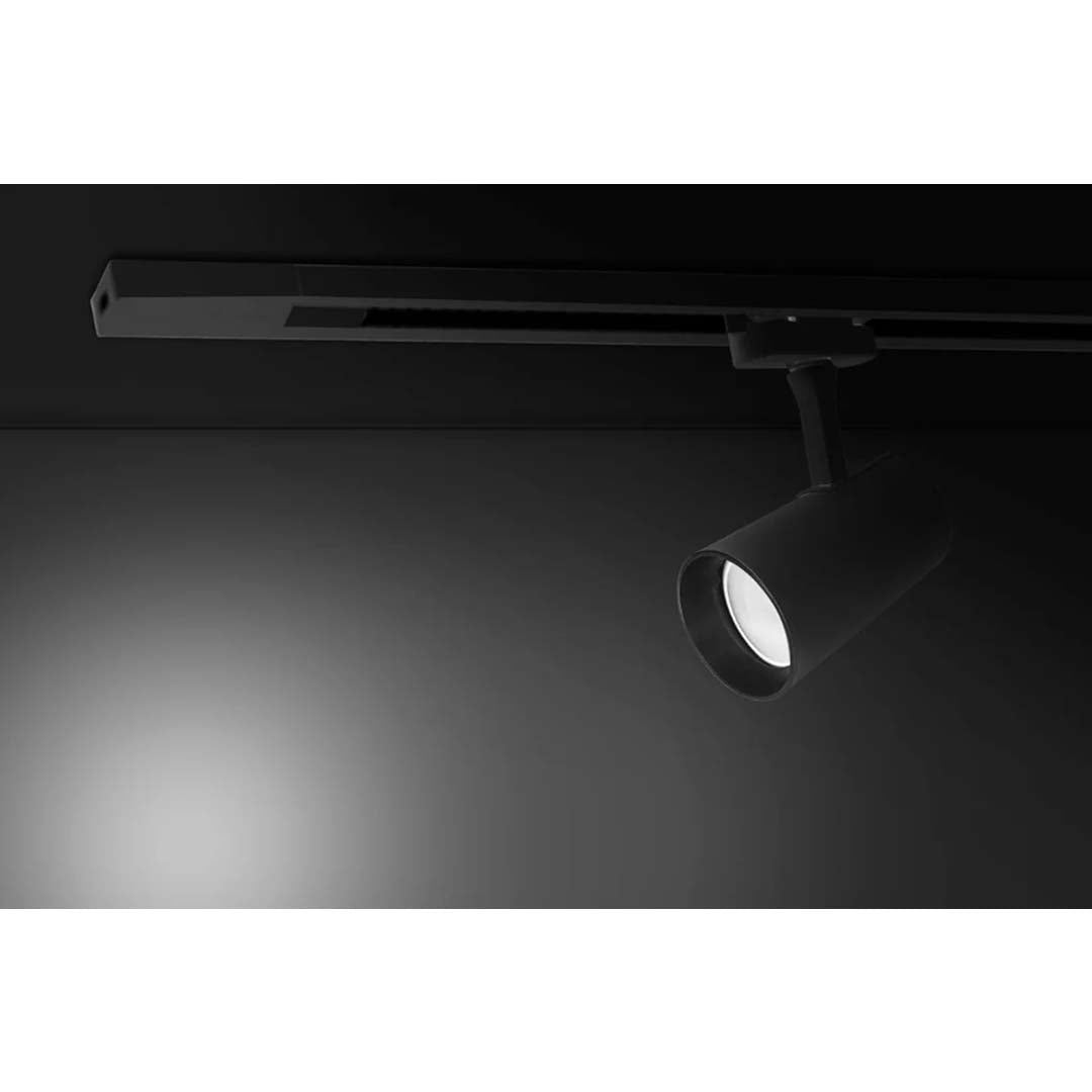 LUMINARIO PARA RIEL FOCO GU10 35 W COLOR NEGRO ILUTLAGU1018B ILUMILEDS