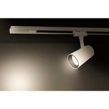 LUMINARIO PARA RIEL ELECTRIFICADO COMPATIBLE CON LAMPARA TIPO DICROICA GU10 277 V CA 35W MAX CILINDRICO ALUMINIO ACABADO BLANCO INCLUYE BASE GU10 NO INCLUYE LMPARA IP20