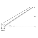 KIT DE MINI RIEL MAGNETICO PARA SOBREPONER BLANCO INCLUYE RIEL MAGNETICO DE 3M Y KIT DE 2 TAPAS LATERALES