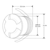 LUMINARIO DE PARED  EMPOTRAR REDONDO LED BLANCO 2.5W BLANCO CALIDO 3 SALIDAS 85-265V IP20 ILUMILEDS