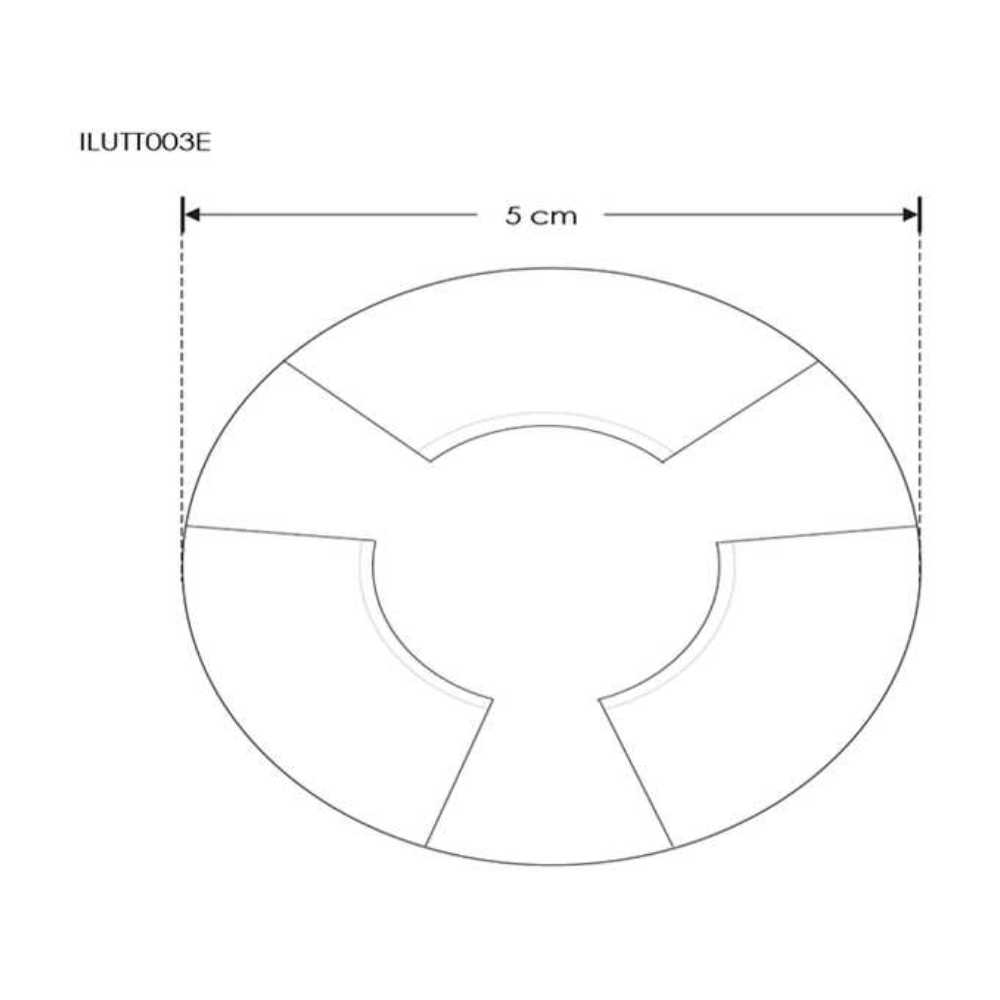 LUMINARIO DE PARED  EMPOTRAR REDONDO LED BLANCO 2.5W BLANCO CALIDO 3 SALIDAS 85-265V IP20 ILUMILEDS