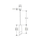 LUMINARIO TUBULAR SUSPENDER NEGRO/DORADO P/GU10 MAX 50W 120 6CM DIAM * 23CM ALTO1M CABLE IP20 ILUMILEDS