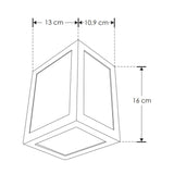 LUMINARIO DE PARED SOBREPONER CUBO LED  NEGRO 12W BLANCO CALIDO SALIDA LUZ DIRECTA 85-265V IP65 ILUMILEDS***T.E. ABRIL 2024***