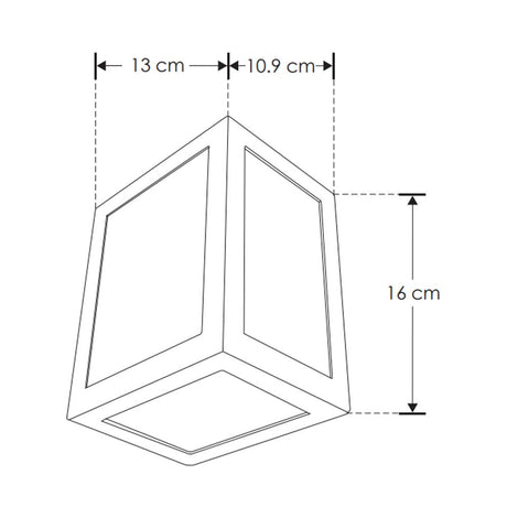 LUMINARIO DE PARED SOBREPONER CUBO LED  NEGRO 12W BLANCO CALIDO SALIDA LUZ DIRECTA 85-265V IP65 ILUMILEDS***T.E. ABRIL 2024***