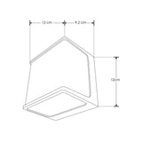 ARBOTANTE CUBO NEGRO Y BLANCO LED BC 8W IP65 ILUMILEDS