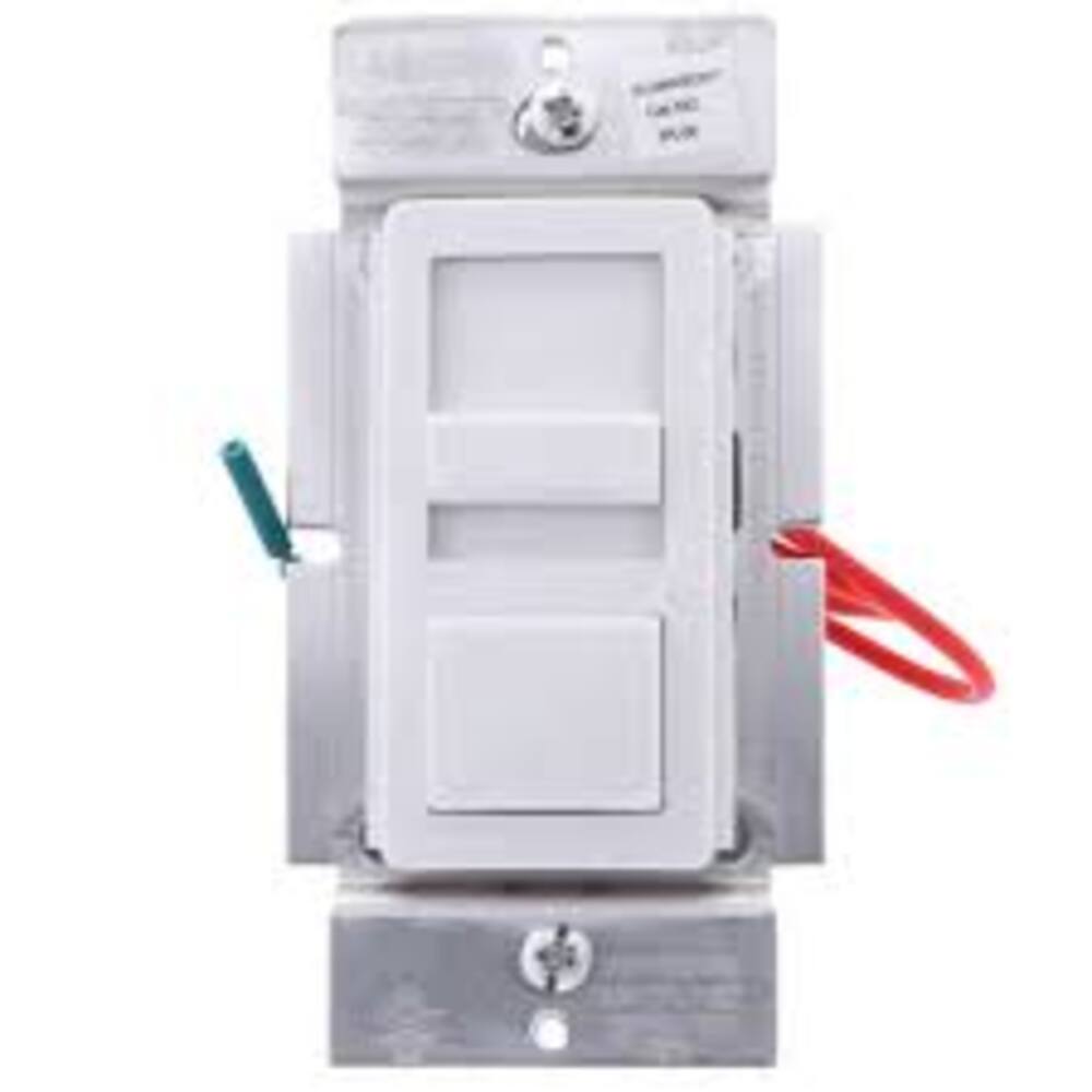 DIMMER ILLUMATECH INCANDESC. DESLIZ. 3V. 600W/120V. S/PLACA BLANCO IPI06-1LX IPI06-1LZ LEVITON