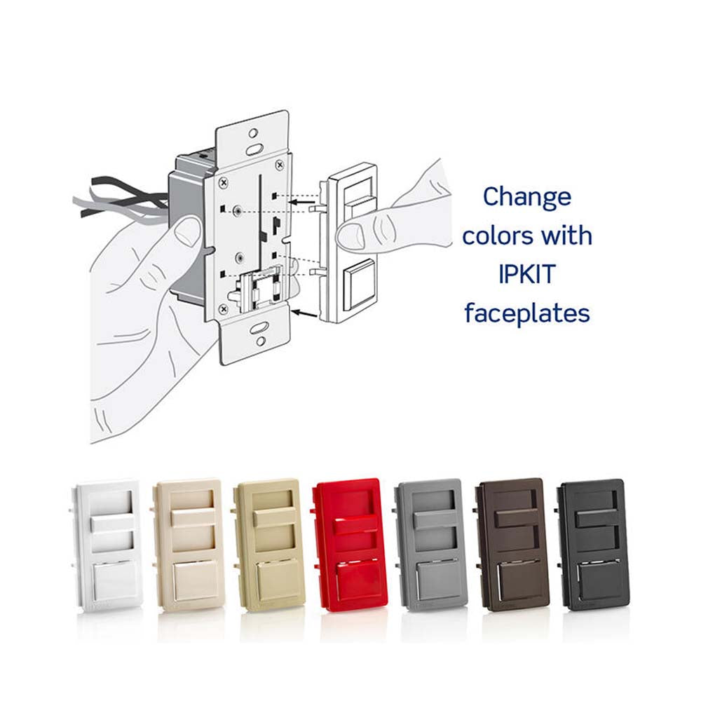 DIMMER UNIVERSAL LED 150W3 VIAS 120V. S/ PLACA C/CARATULAS BLANCO LEVITON IPL06-10Z