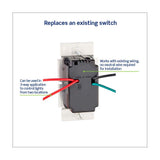 DIMMER UNIVERSAL LED 150W3 VIAS 120V. S/ PLACA C/CARATULAS BLANCO LEVITON IPL06-10Z