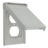 KIT DE 4 PLACAS DUPLEX RESISTENTE A LA INTEMPERIE COLOR GRIS LEVITON