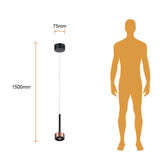 KIT DE 2 PIEZAS DE LAMPARA COLGANTE LED METAL 1.5M 9W LUZ CALIDA BRILLANTE IRC90 NO ATENUABLE NGO CAFE