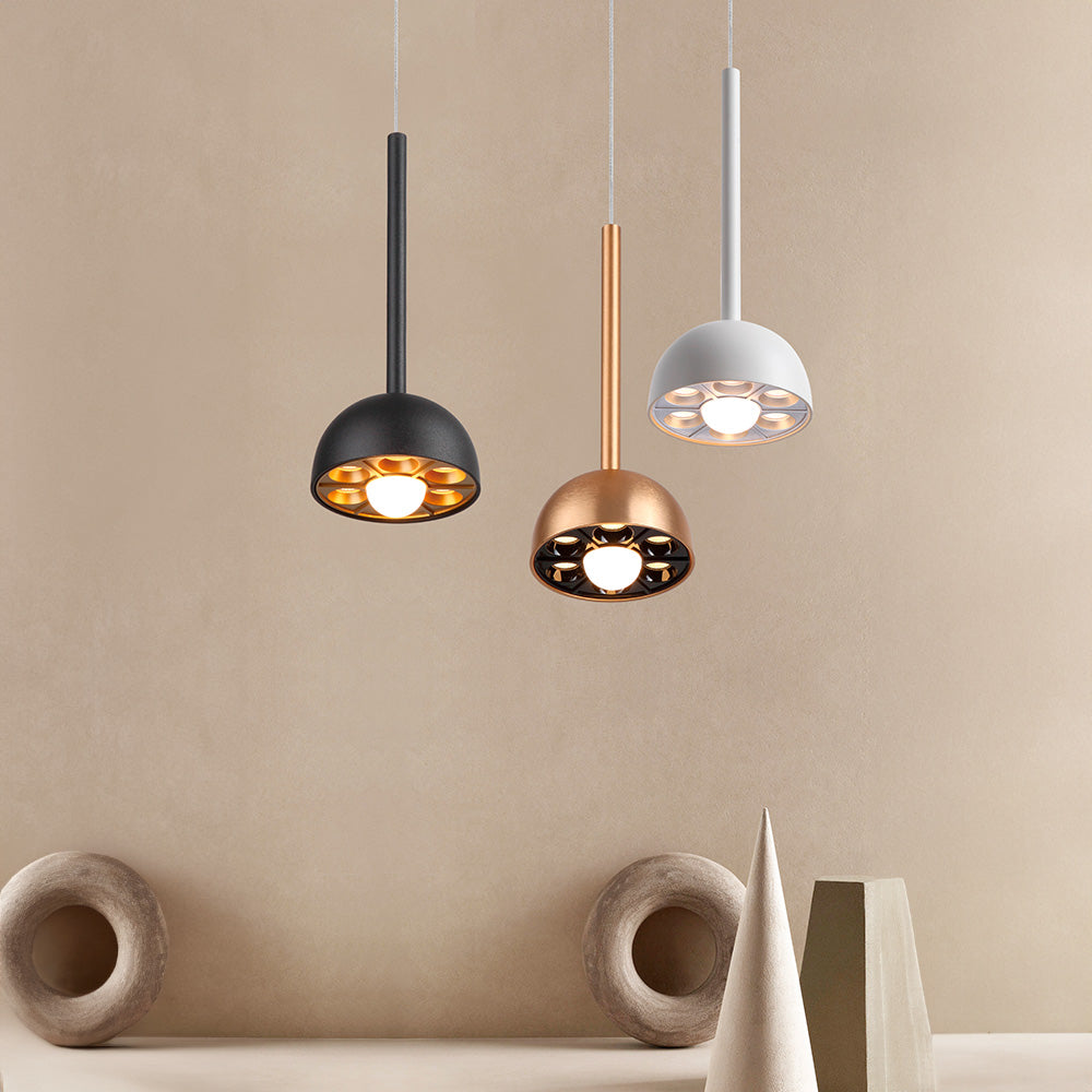 KIT DE 2 PIEZAS DE LAMPARA COLGANTE LED METAL 1.5M 9W LUZ CALIDA BRILLANTE IRC90 NO ATENUABLE DOR