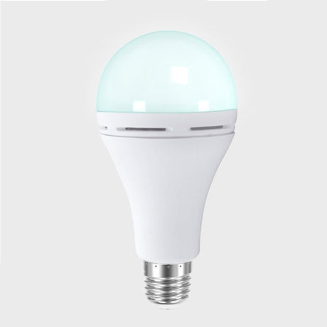 KIT DE 10 PIEZAS DE FOCO LED TECNOLITE A19 RECARGABLE 9W LUZ DE DÍA BASE E27