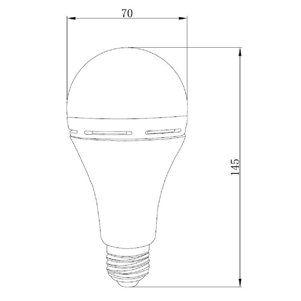 KIT DE 10 PIEZAS DE FOCO LED TECNOLITE A19 RECARGABLE 9W LUZ DE DÍA BASE E27