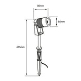 KIT DE 2 PIEZAS DE REFLECTOR EXTERIOR LED CON ESTACA 9W/100-240V 3000K DIRIGIBLE LIESMA