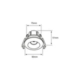 KIT DE 3 PIEZAS DE INT LED EMP 9W100-277V720LM6500K NEGRO STEAM