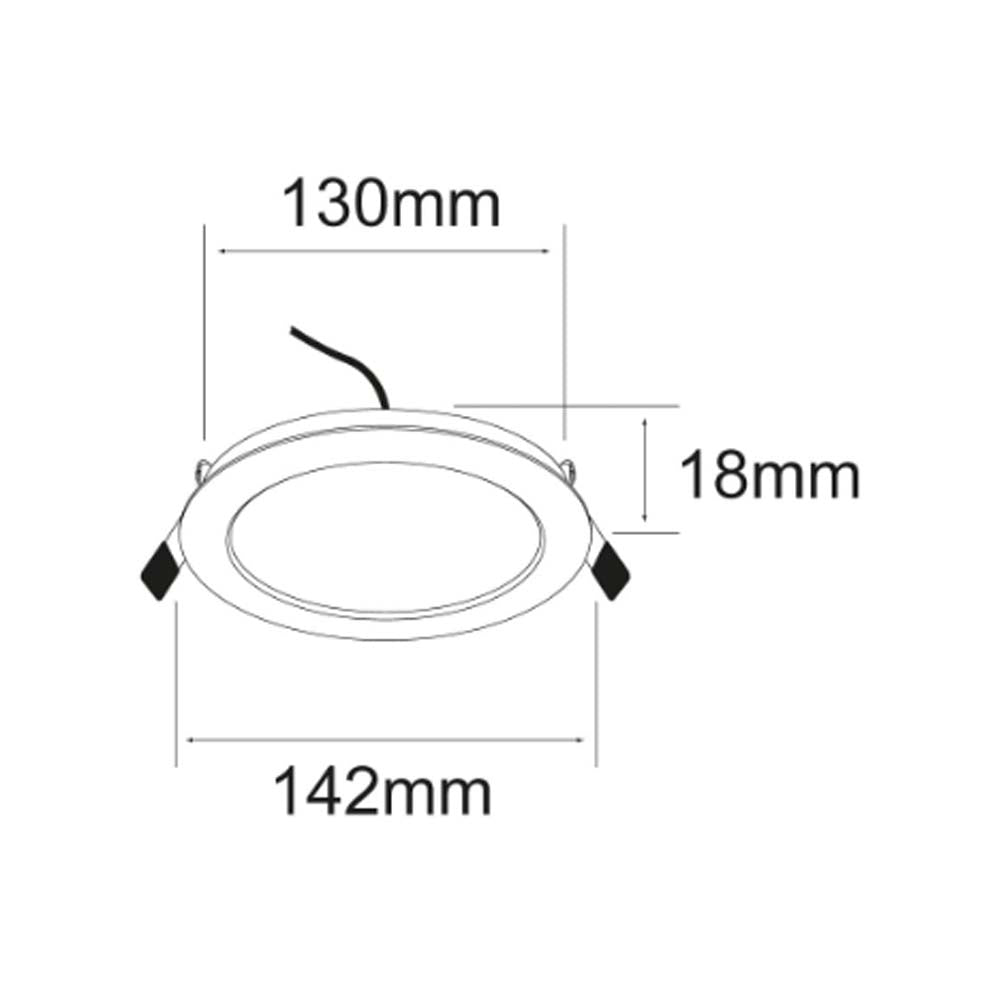 KIT DE 11 PIEZAS DE LUMINARIO LED DE INTERIOR 9W 6500K 630LM 25000HR BLANCO