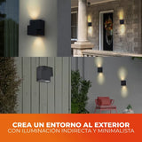 KIT DE 2 PIEZAS DE LUMINARIO EXT S/LAM 100-240V NGR