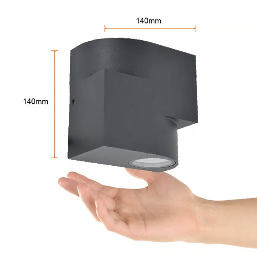 KIT DE 2 PIEZAS DE LUMINARIO EXT S/LAM 100-240V NGR