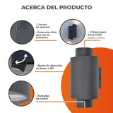 KIT DE 2 PIEZAS DE LUMINARIO EXT S/LAMPGU10 100-240V NEGRO