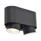 KIT DE 2 PIEZAS DE LUMINARIO EXT S/LAMPGU10 100V-240V NEGRO