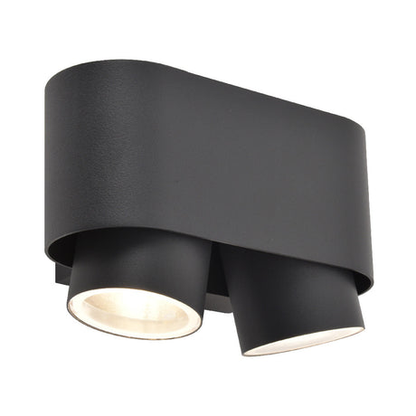 KIT DE 2 PIEZAS DE LUMINARIO EXT S/LAMPGU10 100V-240V NEGRO