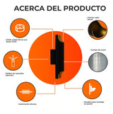 KIT DE 3 PIEZAS DE LAMPARA DE PARED 2 BASES GU10 12W 100-277V NEGRO/DORADO TECNOLITE