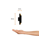 KIT DE 3 PIEZAS DE LAMPARA DE PARED 2 BASES GU10 12W 100-277V NEGRO/DORADO TECNOLITE