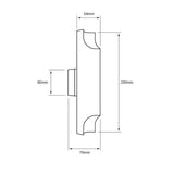 KIT DE 3 PIEZAS DE LAMPARA DE PARED 2 BASES GU10 12W 100-277V NEGRO/DORADO TECNOLITE