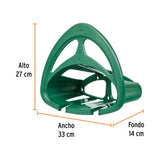 KIT DE 8 PORTAMANGUERAS DE PLASTICO COLOR VERDE TRUPER