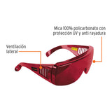 KIT DE 5 LENTES DE SEGURIDAD PARA LASER COLOR ROJO TRUPER