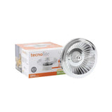 KIT DE 2 FOCOS LED MODELO CAPELA ATENUABLE 10W LUZ SUAVE CALIDA BASE G53 COLOR BLANCO TECNOLITE