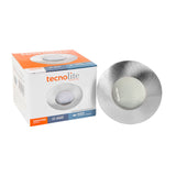 KIT DE 7 PIEZAS DE LÁMPARA DE INTERIOR EMPOTRABLE ADRIA I TECNOLITE A PRUEBA DE VAPOR BASE GX5.3 SATINADO