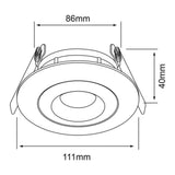 KIT DE 3 PIEZAS DE LÁMPARA DE INTERIOR EMPOTRABLE ELISIUM I TECNOLITE BASE GX5.3