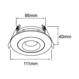 KIT DE 3 PIEZAS DE LÁMPARA DE INTERIOR EMPOTRABLE ELISIUM I TECNOLITE BASE GX5.3