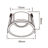 KIT DE 4 PIEZAS DE LÁMPARA EMPOTRABLE TECNOLITE URANIUM II BASE GX5.3 REDONDO