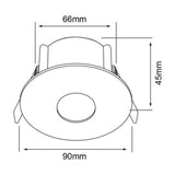 KIT DE 4 PIEZAS DE LÁMPARA EMPOTRABLE TECNOLITE SOLARIUM BASE GX5.3