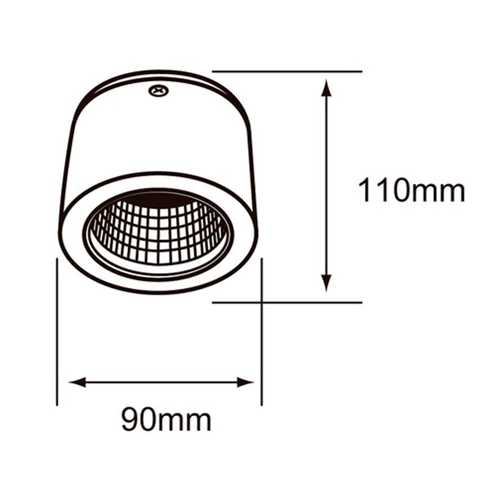KIT DE 2 PIEZAS DE LAMPARA DE INTERIOR LED TECNOLITE ASHLESHA PARA SOBREPONER 10W LUZ SUAVE CALIDA