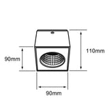 KIT DE 2 PIEZAS DE LAMPARA DE INTERIOR LED TECNOLITE ASTEROPE PARA SOBREPONER 10W LUZ SUAVE CALIDA BLANCO