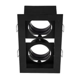 KIT DE 3 PIEZAS DE LÁMPARA DE INTERIOR EMPOTRABLE ALICANTE I TECNOLITE BASE GX5.3 DIRIGIBLE NEGRO